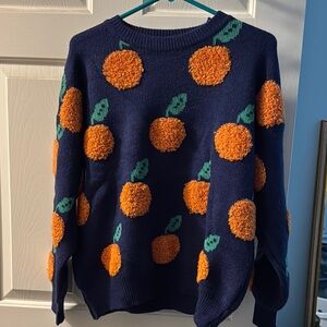 Orange Patterned Sweater